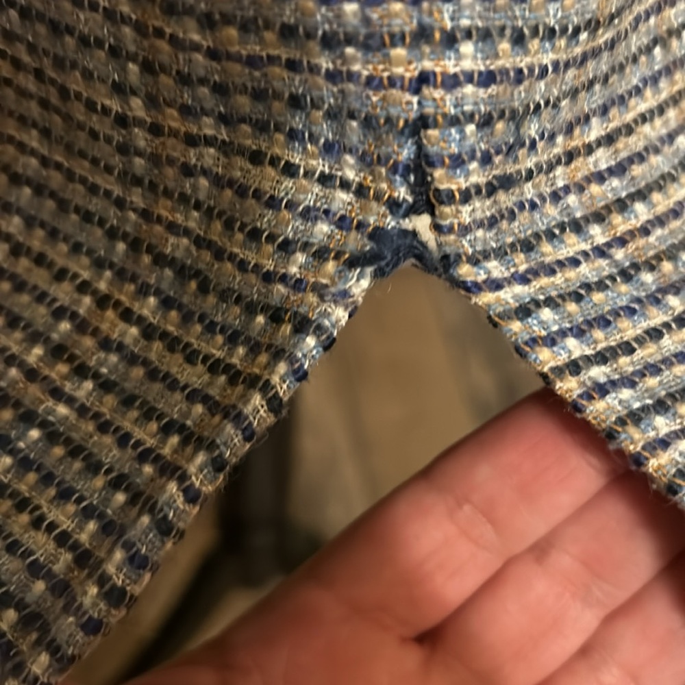 Petite sophisticate tweed skirt - size 4, blue, black and tan. - Picture 3 of 5